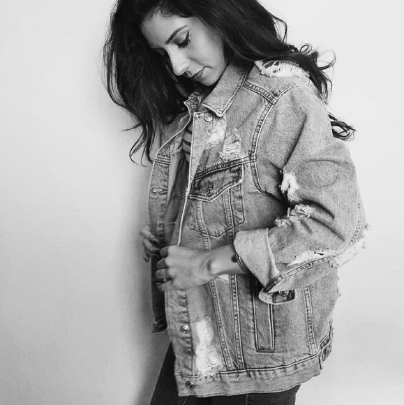 ✔SOLD!✔Topshop - Ripped Jean Jacket - Picture 5 of 5